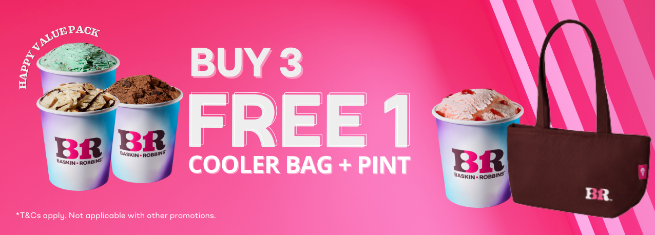 Buy 3 Handpacked Free 1 Pint + 1 Cooler Bag