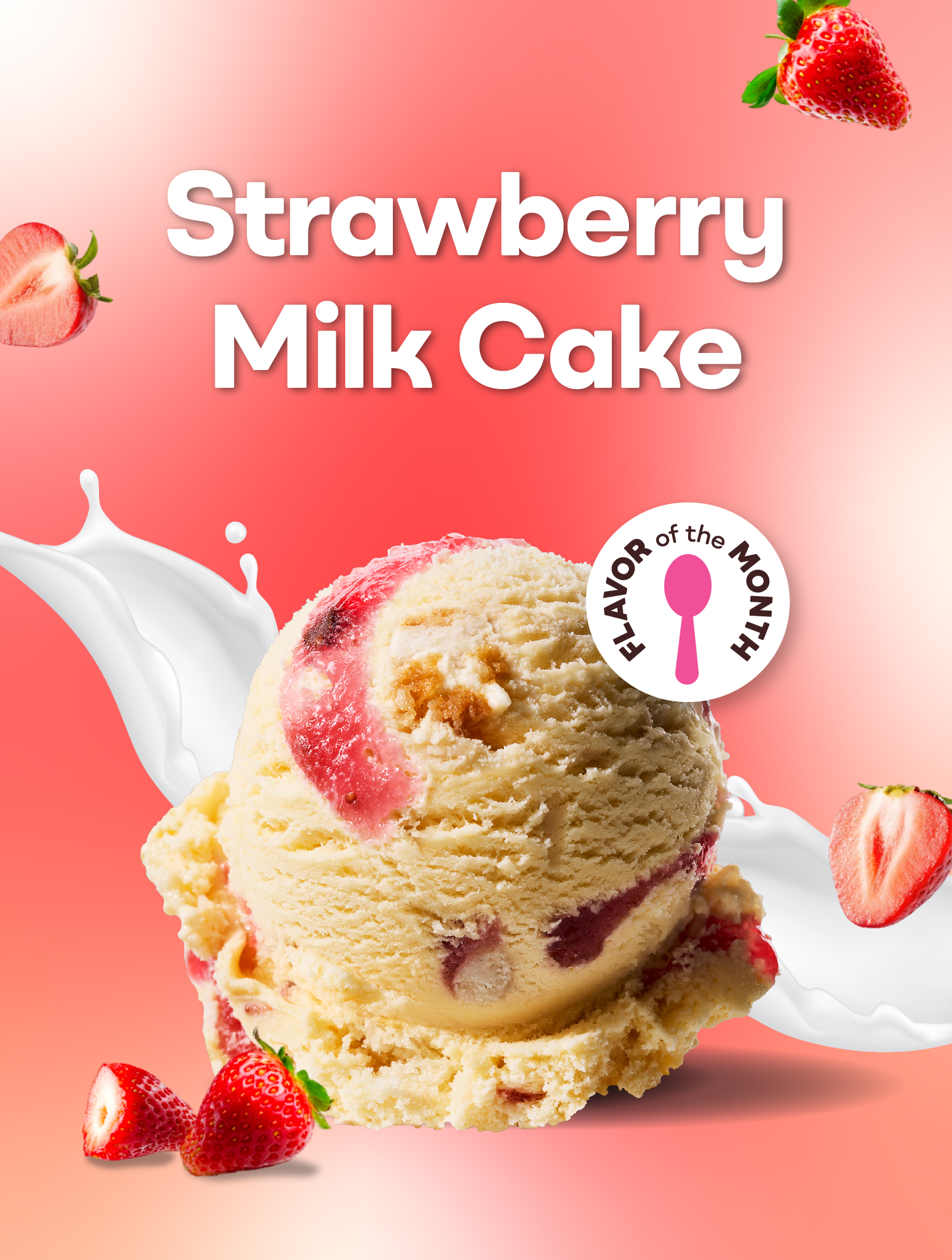 strawberry milk cake