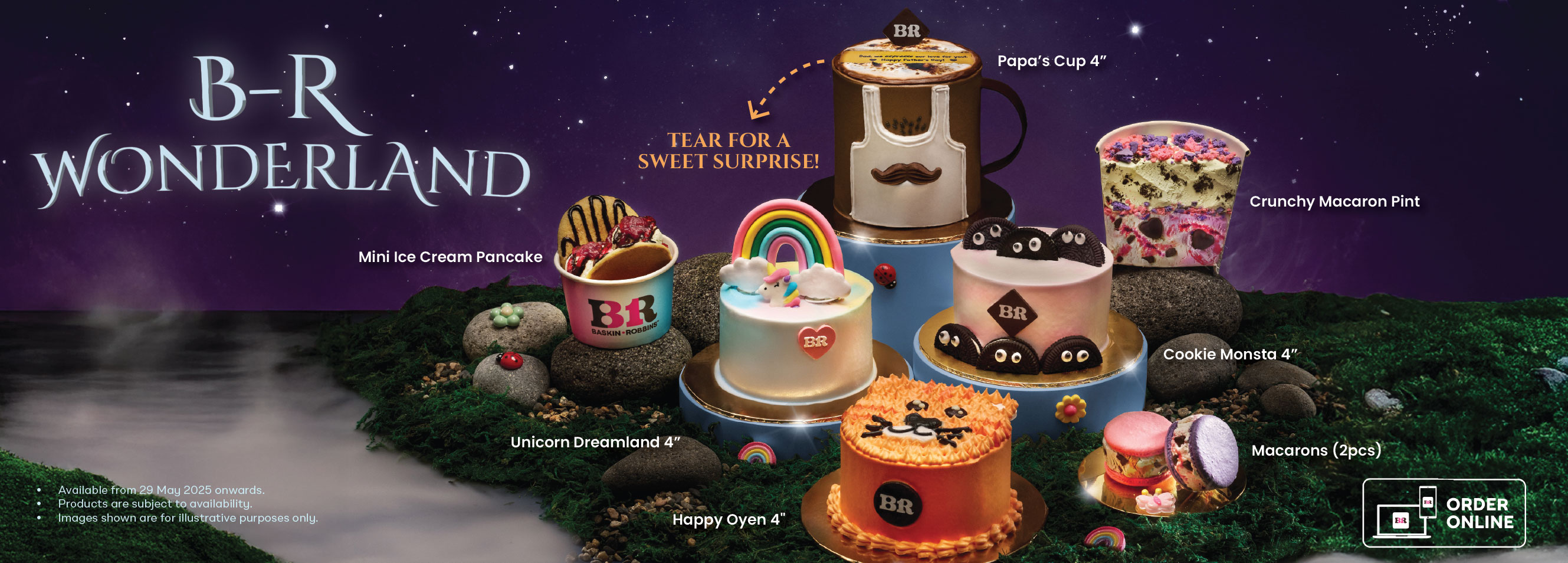 B-R Wonderland Ice Cream Desserts and Cakes