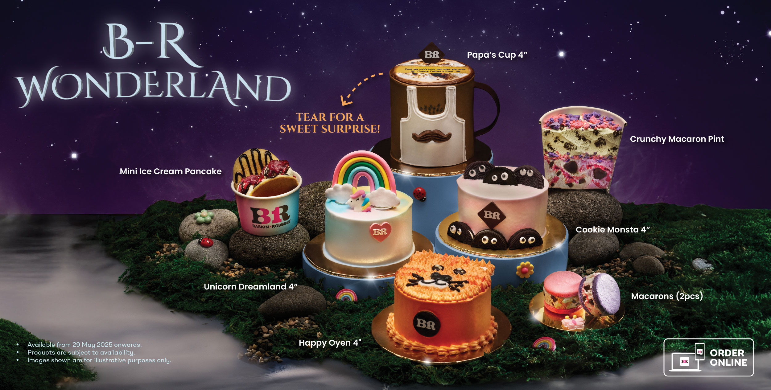 B-R Wonderland Ice Cream Desserts and Cakes