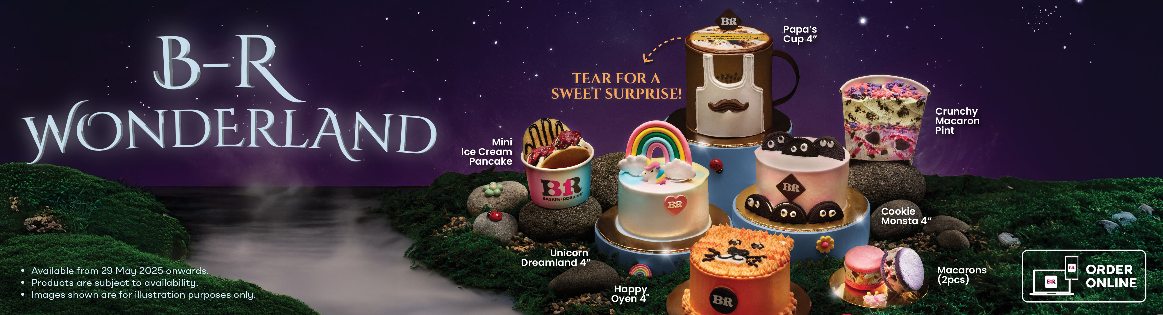 B-R Wonderland Ice Cream Desserts and Cakes