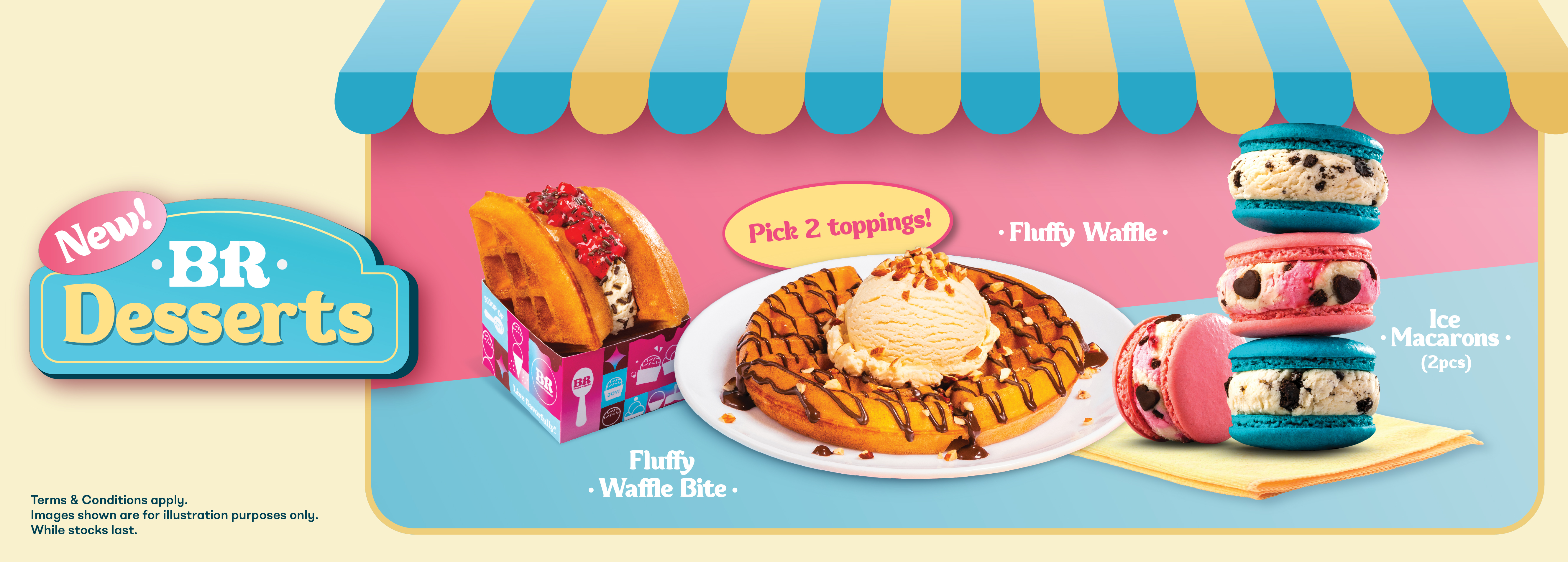 Waffle & Macarons whats new banner